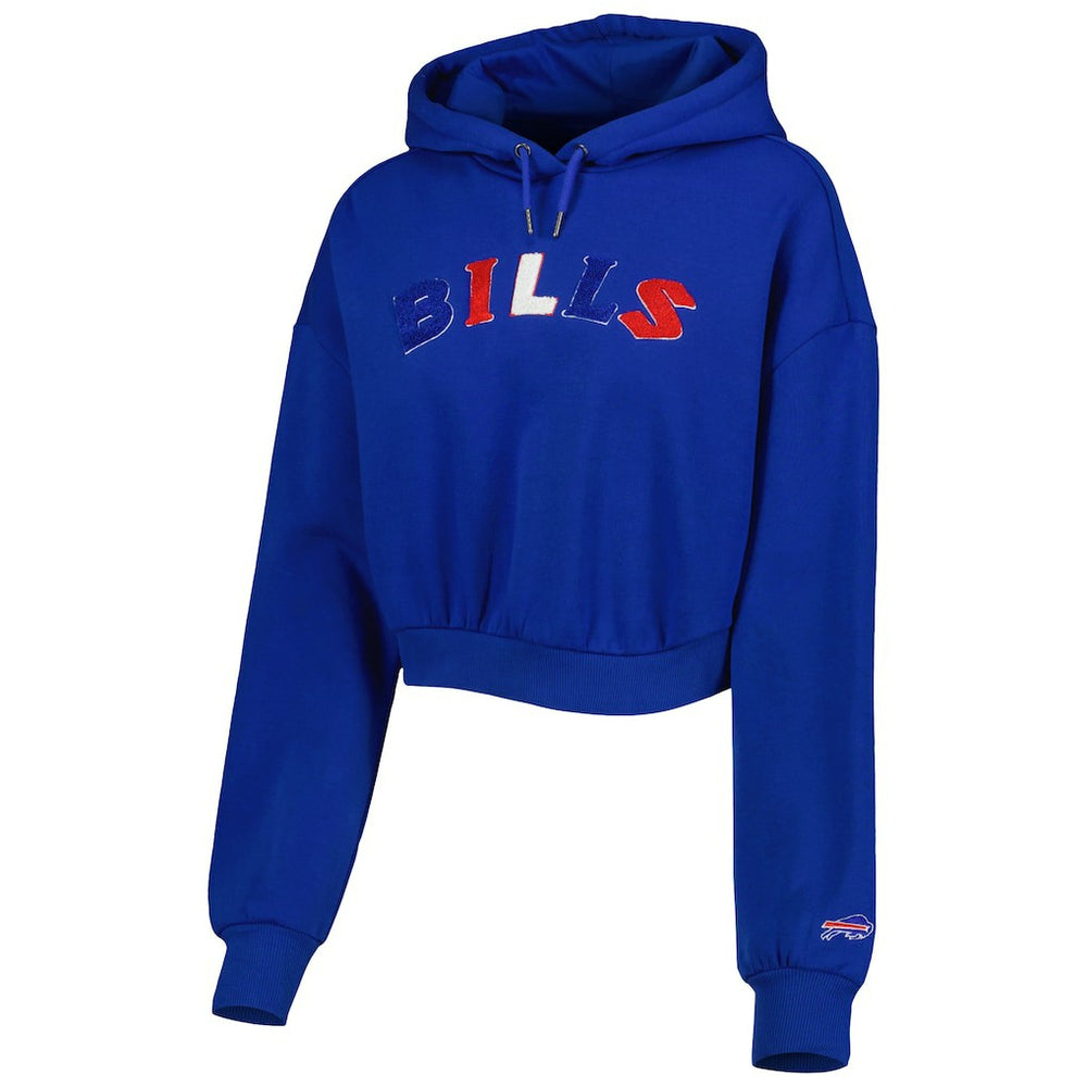 Buffalo Bills The Wild Collective Women's Cropped Pullover Hoodie - Royal sale