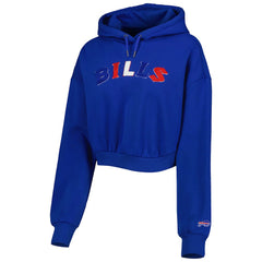 Buffalo Bills The Wild Collective Women's Cropped Pullover Hoodie - Royal sale