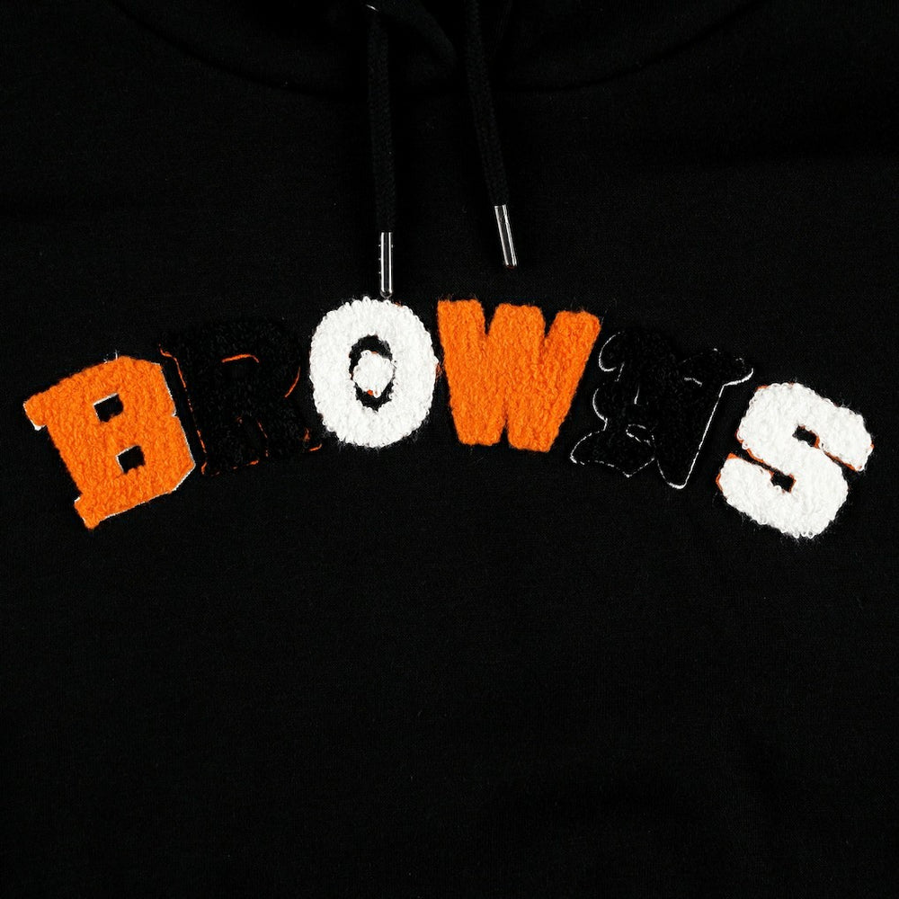 Cleveland Browns The Wild Collective Women's Cropped Pullover Hoodie - Black outlet
