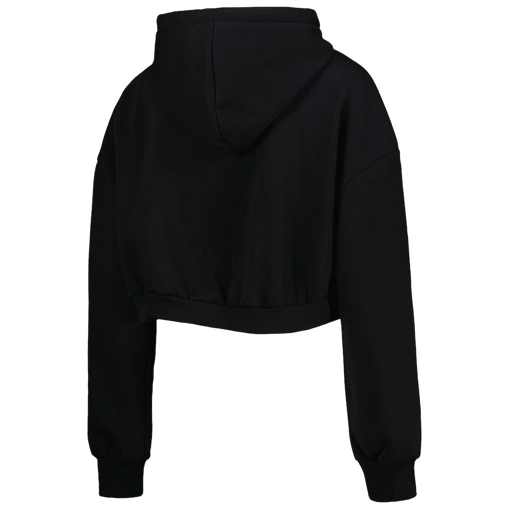 Las Vegas Raiders The Wild Collective Women's Cropped Pullover Hoodie - Black discount