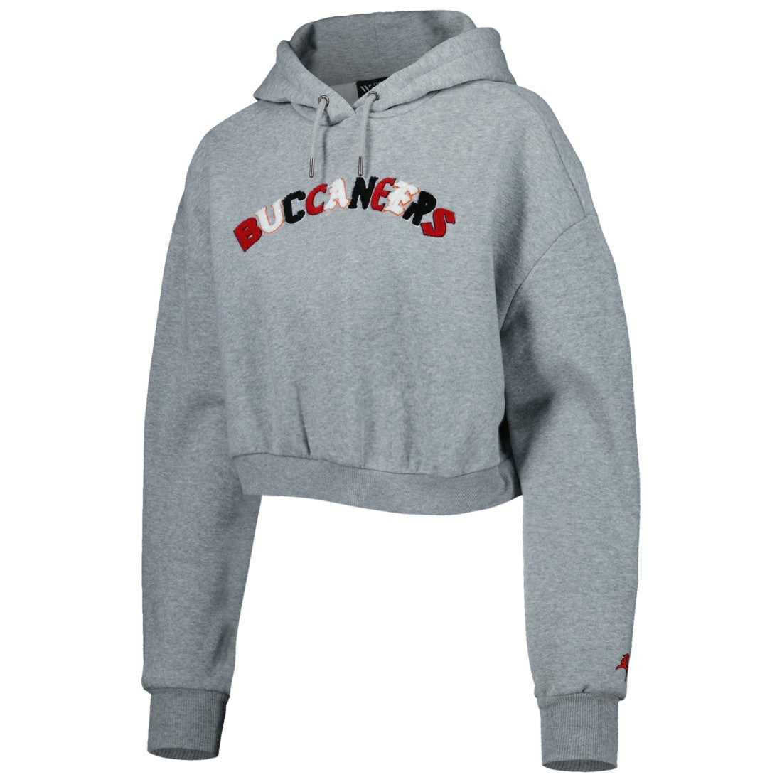 Tampa Bay Buccaneers The Wild Collective Women's Cropped Pullover Hoodie - Gray discount
