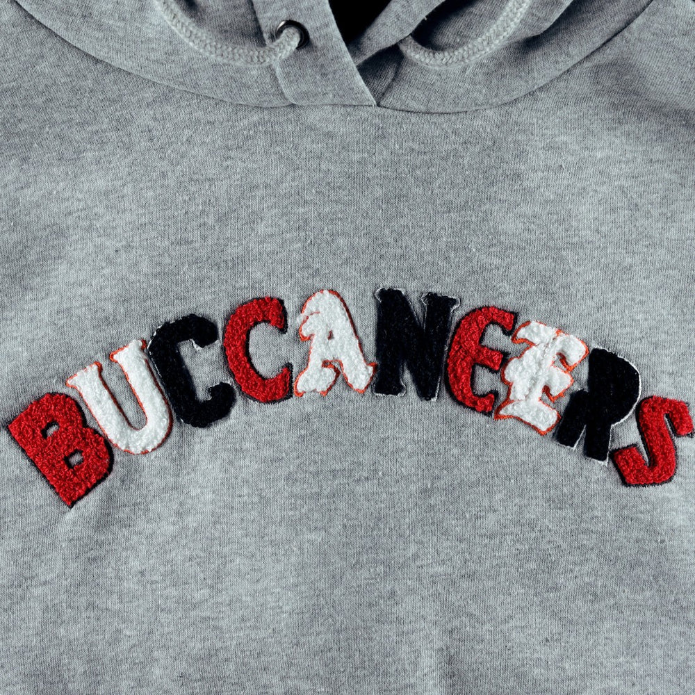 Tampa Bay Buccaneers The Wild Collective Women's Cropped Pullover Hoodie - Gray discount