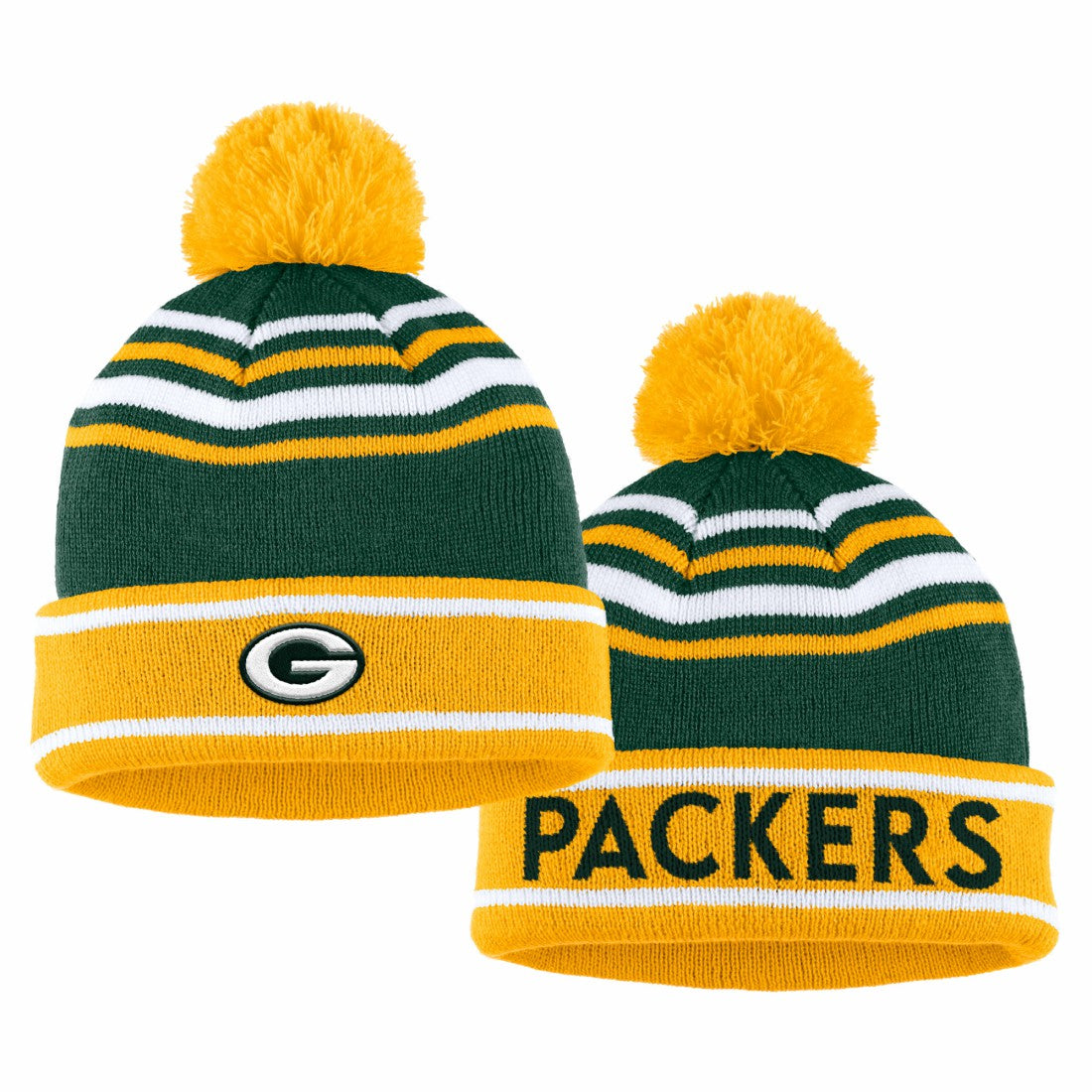 Green Bay Packers WEAR by Erin Andrews Women's Colorblock Cuffed Knit Hat with Pom and Scarf Set - Green on sale