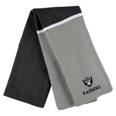 Las Vegas Raiders WEAR by Erin Andrews Women's Colorblock Cuffed Knit Hat with Pom and Scarf Set - Black for sale