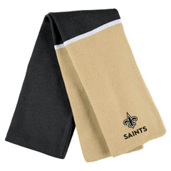 New Orleans Saints WEAR by Erin Andrews Women's Colorblock Cuffed Knit Hat with Pom and Scarf Set - Black online