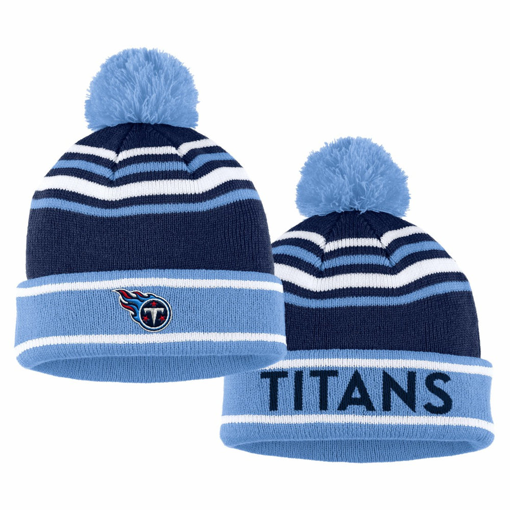 Tennessee Titans WEAR by Erin Andrews Women's Colorblock Cuffed Knit Hat with Pom and Scarf Set - Navy for sale