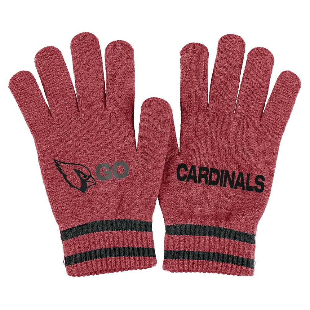 Arizona Cardinals WEAR by Erin Andrews Women's Double Jacquard Cuffed Knit Hat with Pom and Gloves Set - Cardinal outlet