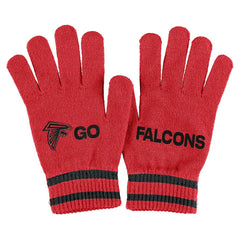 Atlanta Falcons WEAR by Erin Andrews Women's Double Jacquard Cuffed Knit Hat with Pom and Gloves Set - Red sale