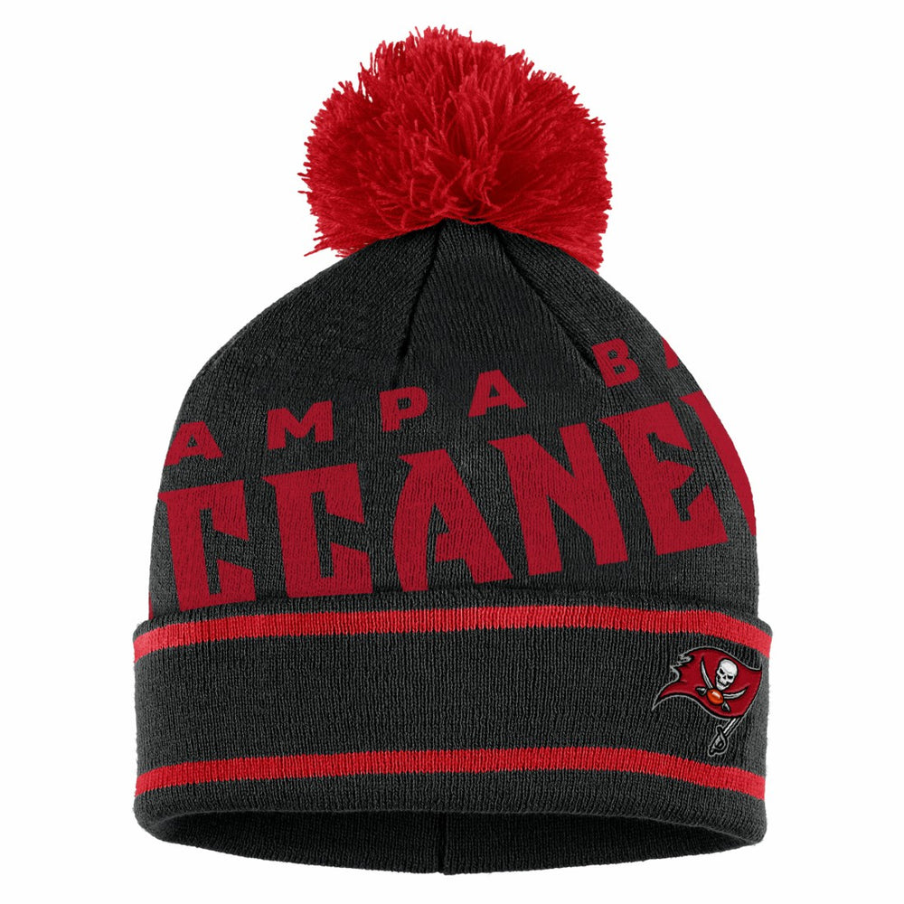 Tampa Bay Buccaneers WEAR by Erin Andrews Women's Double Jacquard Cuffed Knit Hat with Pom and Gloves Set - Black sale