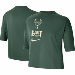 Milwaukee Bucks Women's Essential Boxy T-Shirt - Hunter Green | Nike on sale