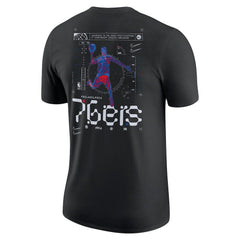 Philadelphia 76ers Courtside Air Traffic Control Max90 T-Shirt - Black | Nike on sale