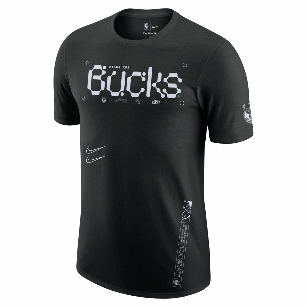 Milwaukee Bucks Courtside Air Traffic Control Max90 T-Shirt - Black | Nike discount