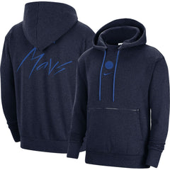 Dallas Mavericks Courtside Versus Flight Pullover Hoodie sale - Heather Navy | Nike outlet