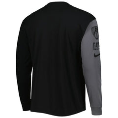 Brooklyn Nets Courtside Versus Flight MAX90 Long Sleeve T-Shirt - Black | Nike shop