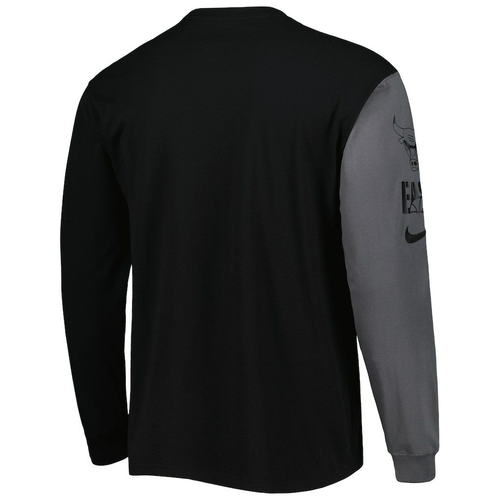 Chicago Bulls Courtside Versus Flight MAX90 Long Sleeve T-Shirt sale - Black | Nike cheap