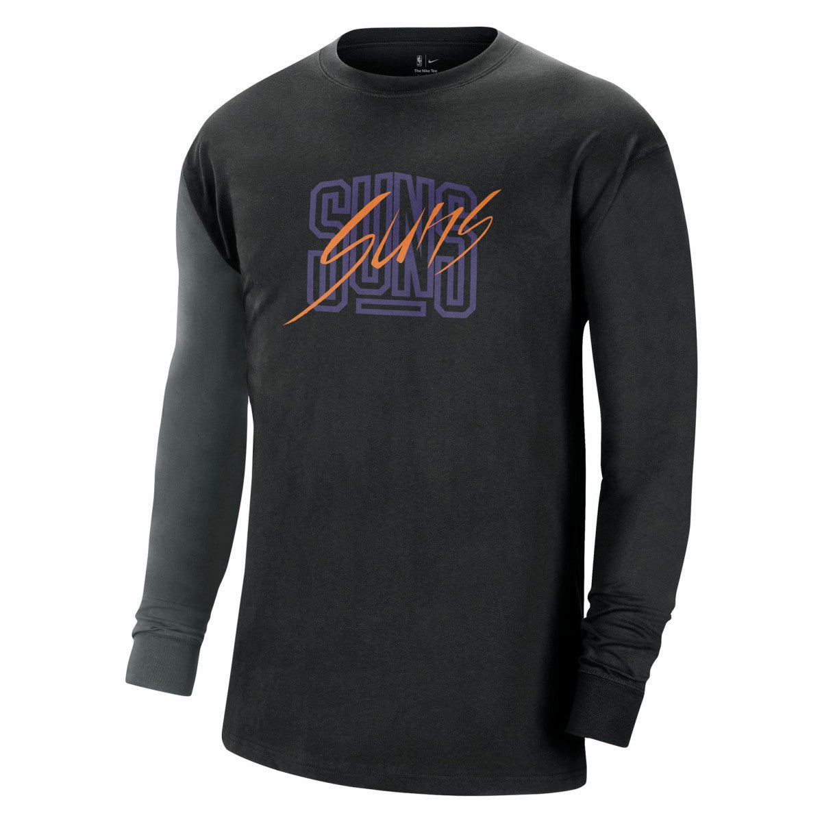 Phoenix Suns Courtside Versus Flight MAX90 Long Sleeve T-Shirt - Black | Nike shop