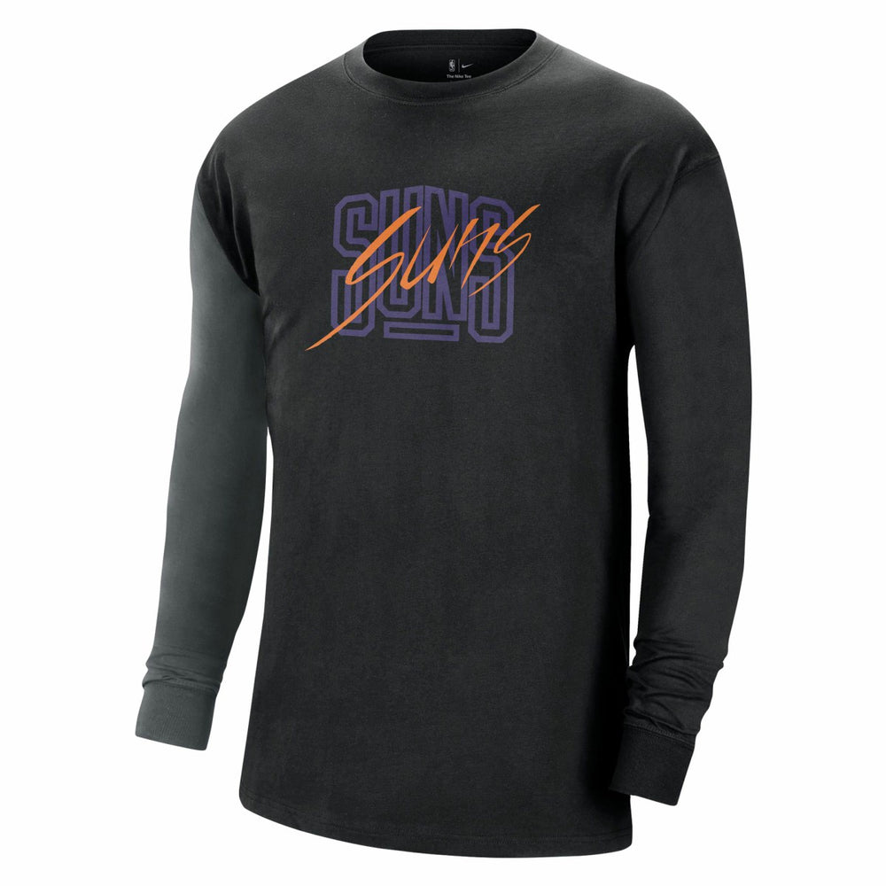 Phoenix Suns Courtside Versus Flight MAX90 Long Sleeve T-Shirt - Black | Nike shop