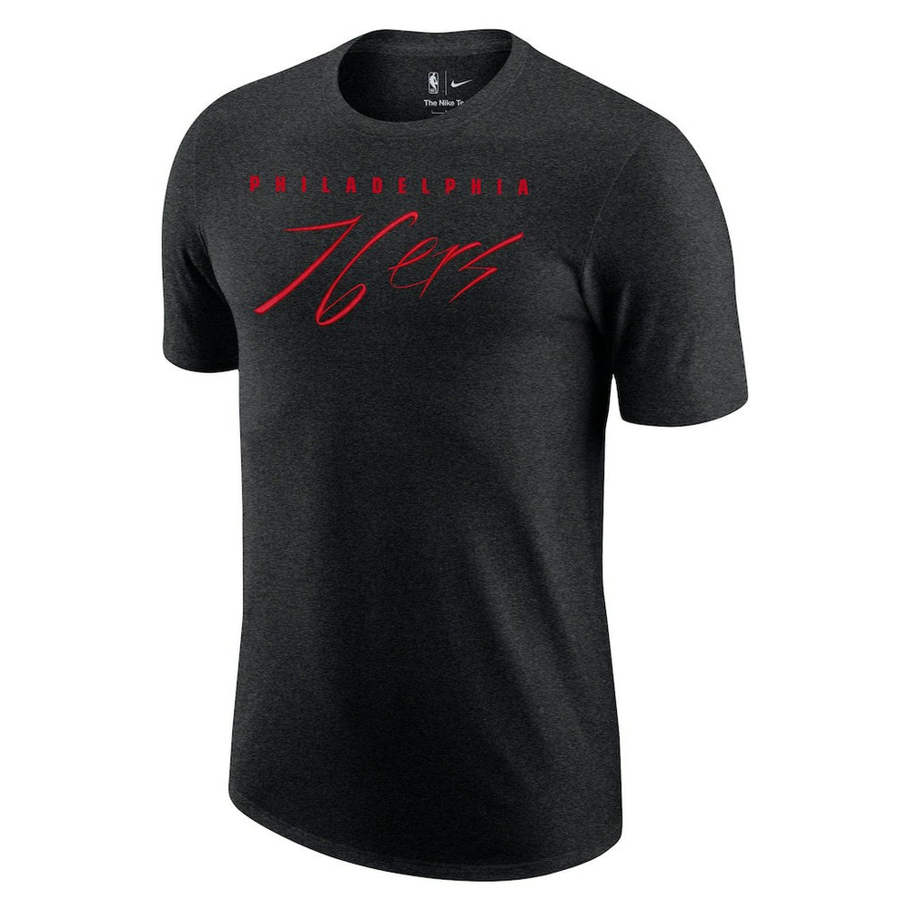 Philadelphia 76ers Courtside Versus Flight Max90 T-Shirt - Heather Black | Nike shop