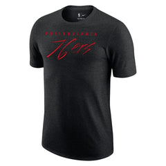 Philadelphia 76ers Courtside Versus Flight Max90 T-Shirt - Heather Black | Nike shop
