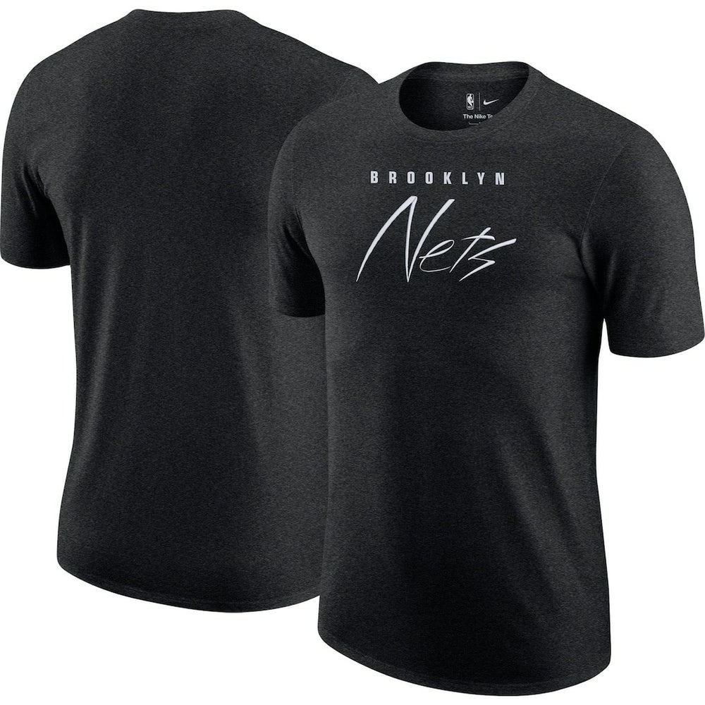 Brooklyn Nets Courtside Versus Flight Max90 T-Shirt - Heather Black | Nike for sale