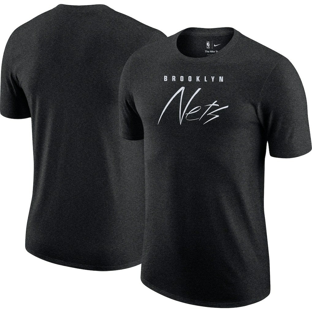 Brooklyn Nets Courtside Versus Flight Max90 T-Shirt - Heather Black | Nike for sale