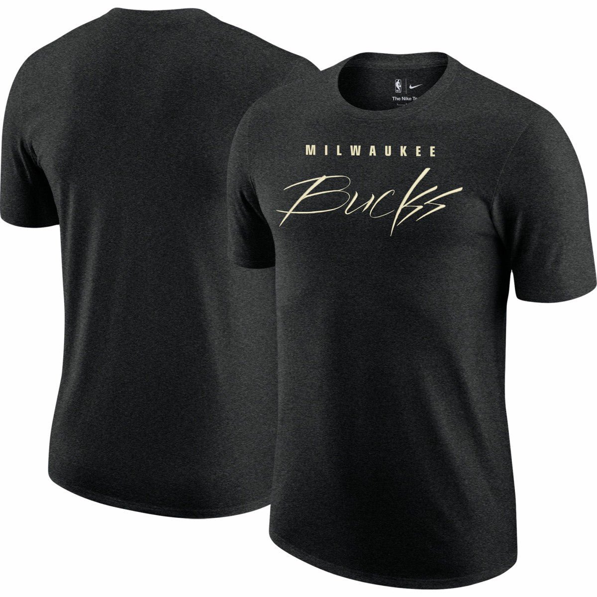 Milwaukee Bucks Courtside Versus Flight Max90 T-Shirt - Heather Black | Nike outlet