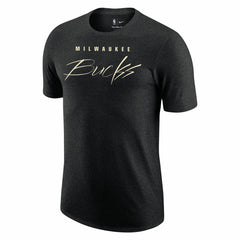 Milwaukee Bucks Courtside Versus Flight Max90 T-Shirt - Heather Black | Nike outlet