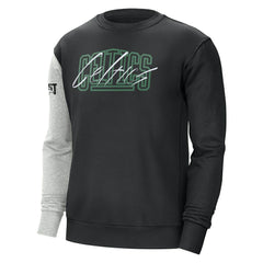 Boston Celtics Courtside Versus Force & Flight Pullover Sweatshirt - Black/Heather Gray | Nike sale