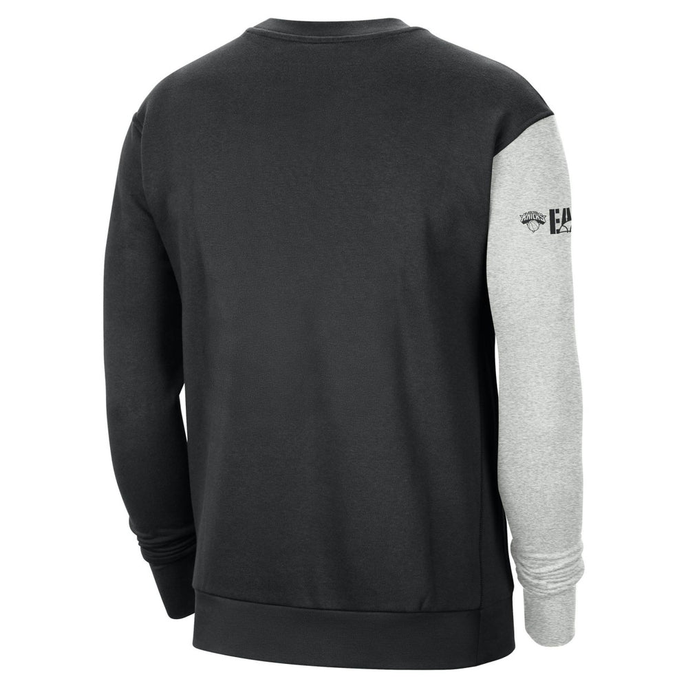 New York Knicks Courtside Versus Force & Flight Pullover Sweatshirt - Black/Heather Gray | Nike shop