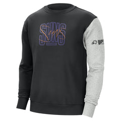 Phoenix Suns Courtside Versus Force & Flight Pullover Sweatshirt - Black/Heather Gray | Nike for sale