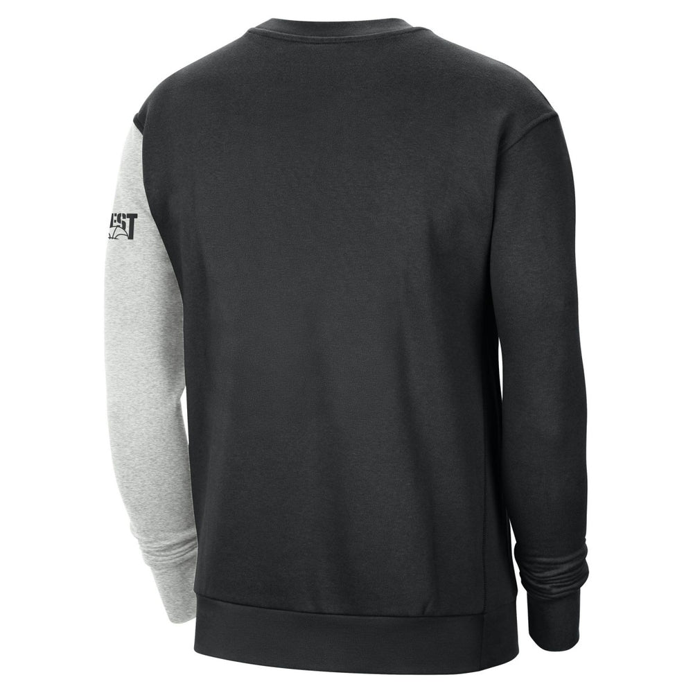 Phoenix Suns Courtside Versus Force & Flight Pullover Sweatshirt - Black/Heather Gray | Nike for sale