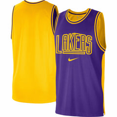 Los Angeles Lakers Courtside Versus Force Split DNA Performance Mesh Tank Top - Purple/Gold | Nike sale