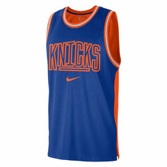 New York Knicks Courtside Versus Force Split DNA Performance Mesh Tank Top - Blue/Orange | Nike for sale