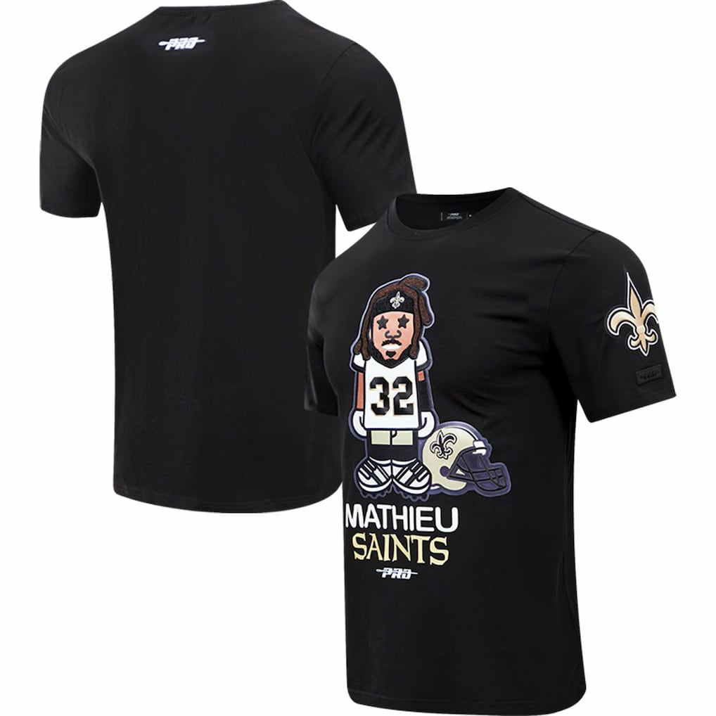 Tyrann Mathieu New Orleans Saints Pro Standard Player Avatar Graphic T-Shirt - Black discount