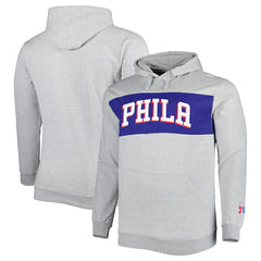Philadelphia 76ers Big & Tall Wordmark Pullover Hoodie - Heather Gray | Fanatics shop