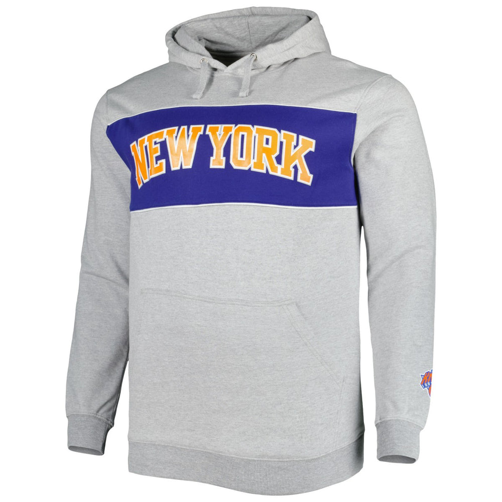 New York Knicks Big & Tall Wordmark Pullover Hoodie - Heather Gray | Fanatics on sale