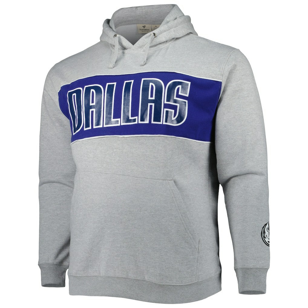 Dallas Mavericks Big & Tall Wordmark Pullover Hoodie sale - Heather Gray | Fanatics outlet
