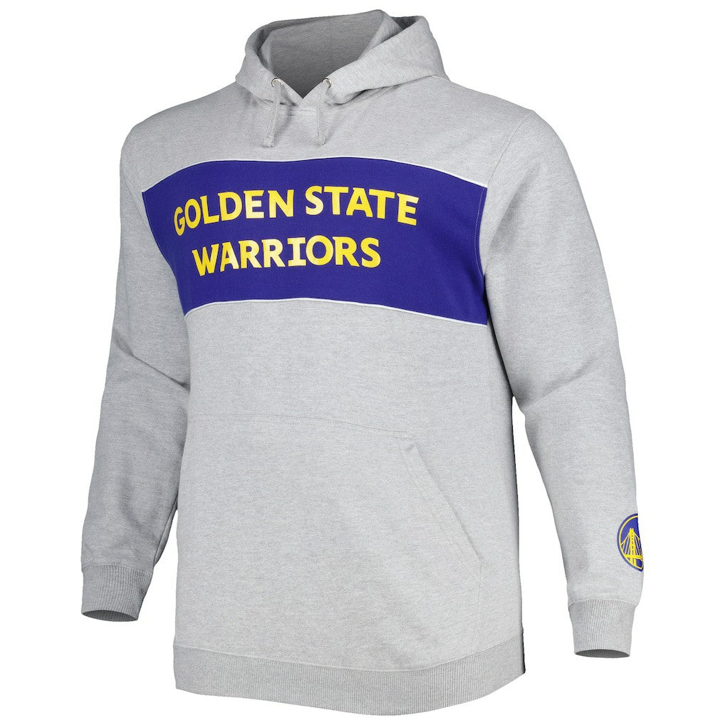 Golden State Warriors Big & Tall Wordmark Pullover Hoodie sale - Heather Gray | Fanatics outlet