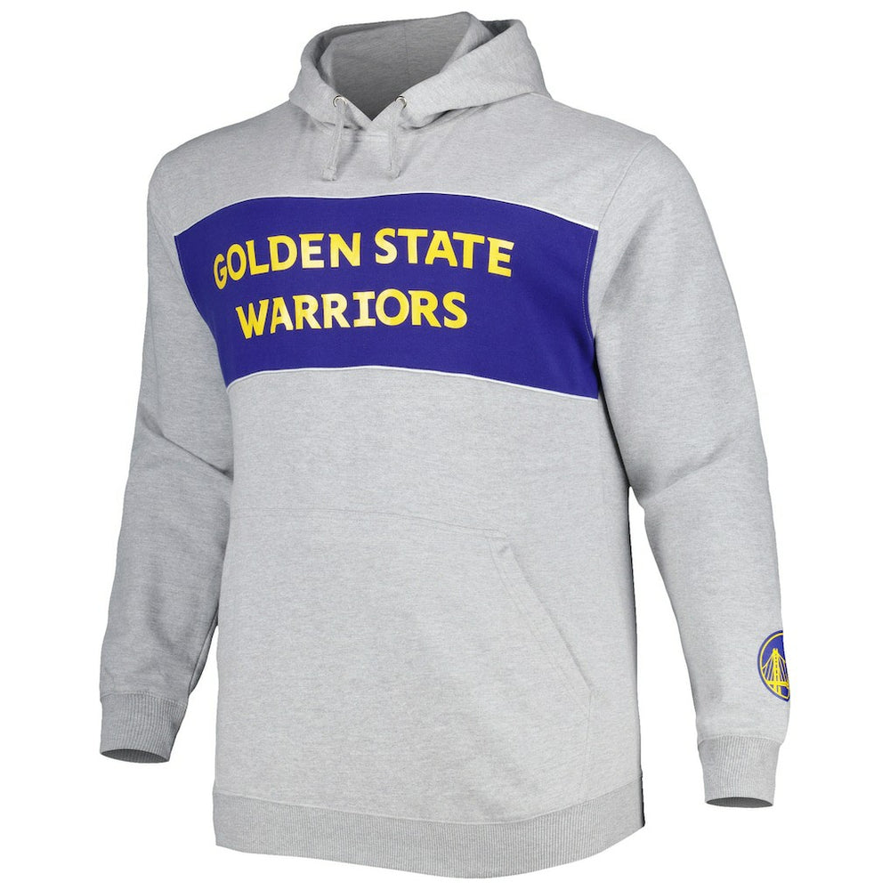 Golden State Warriors Big & Tall Wordmark Pullover Hoodie sale - Heather Gray | Fanatics outlet
