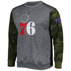 Philadelphia 76ers Camo Stitched Sweatshirt - Heather Charcoal | Fanatics sale
