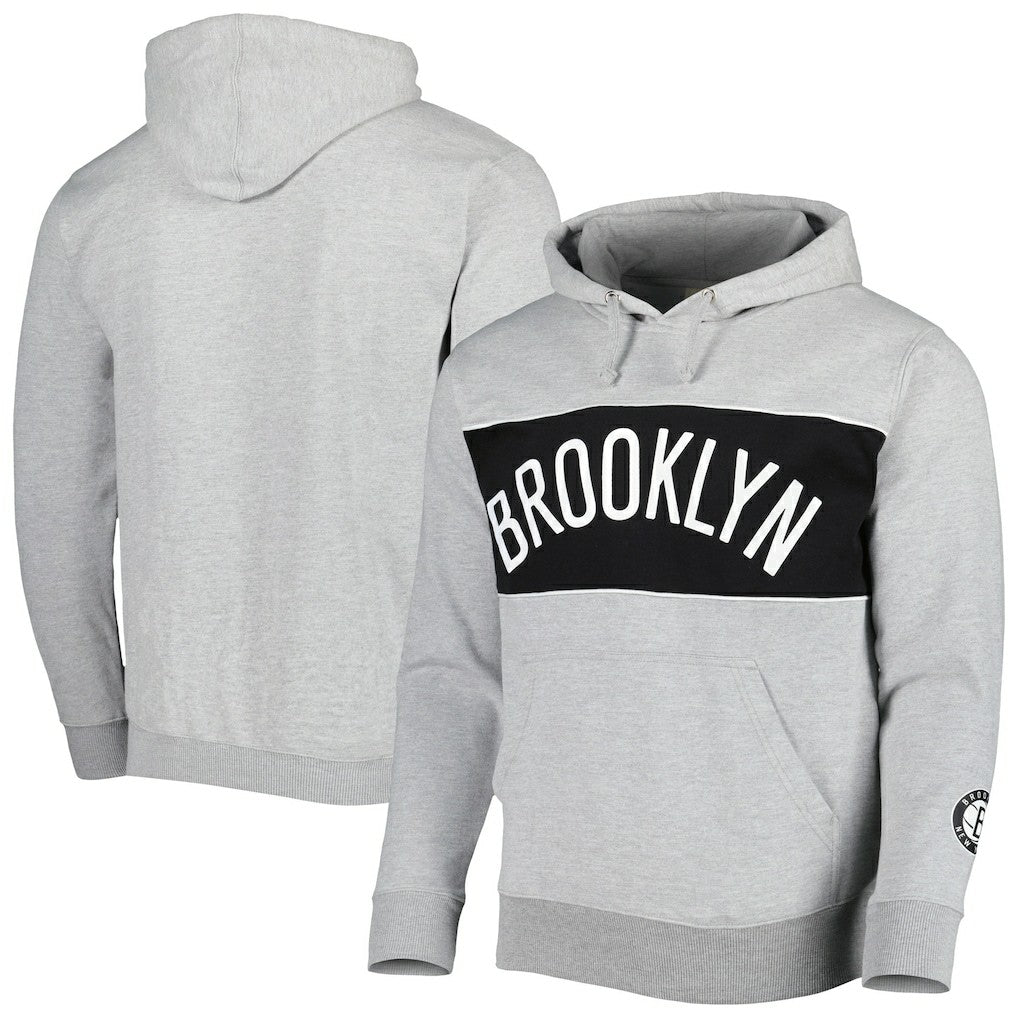 Brooklyn Nets Wordmark French Terry Pullover Hoodie - Heather Gray | Fanatics discount