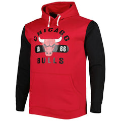 Chicago Bulls Big & Tall Bold Attack Pullover Hoodie - Red/Black | Fanatics discount