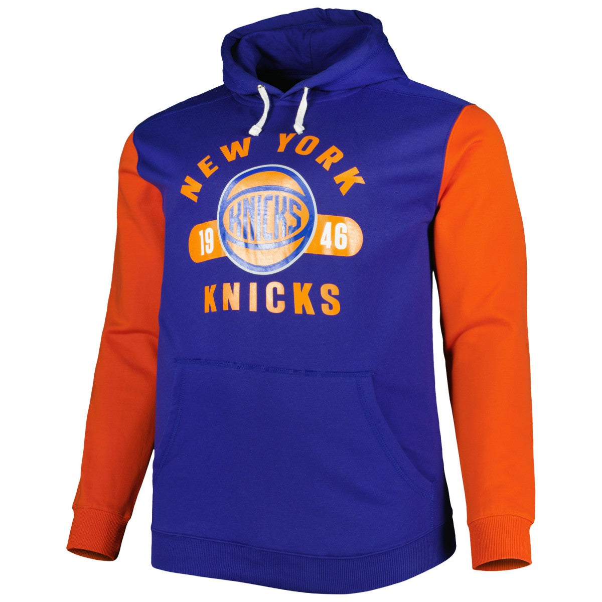 New York Knicks Big & Tall Bold Attack Pullover Hoodie - Blue/Orange | Fanatics for sale