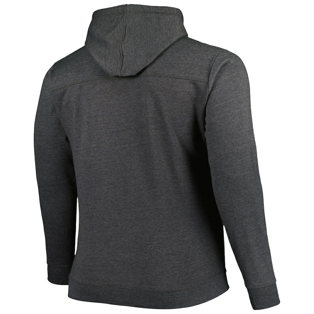 Brooklyn Nets Big & Tall Down and Distance Full-Zip Hoodie - Heathered Black | Fanatics for sale