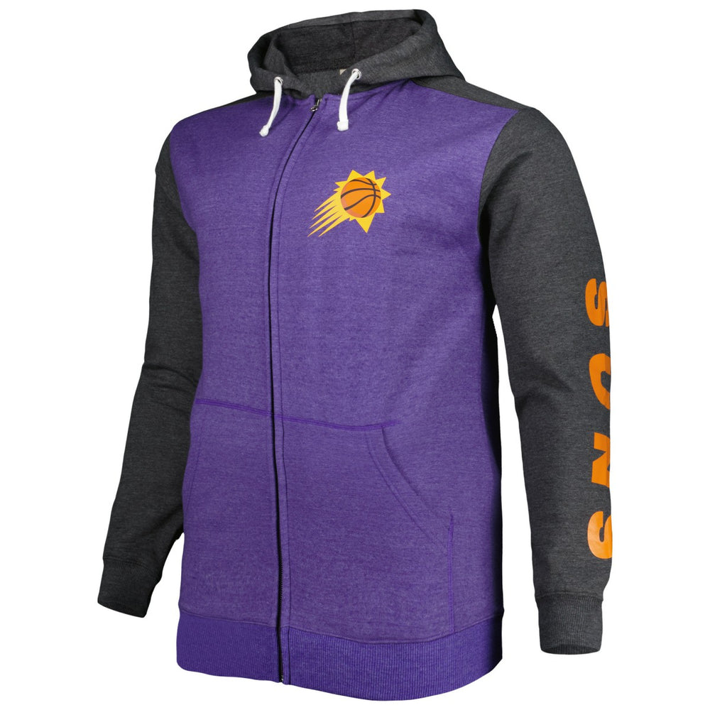Phoenix Suns Big & Tall Down and Distance Full-Zip Hoodie - Purple/Heathered Black | Fanatics online