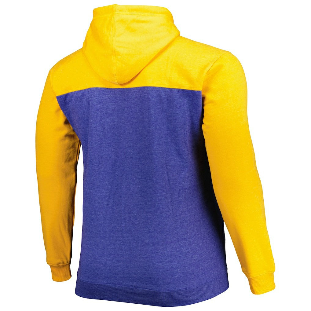 Golden State Warriors Big & Tall Down and Distance Full-Zip Hoodie sale - Royal/Gold | Fanatics discount