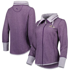 Baltimore Ravens Women's Sport Sun Fade Full-Zip Sweatshirt - Heathered Purple outlet