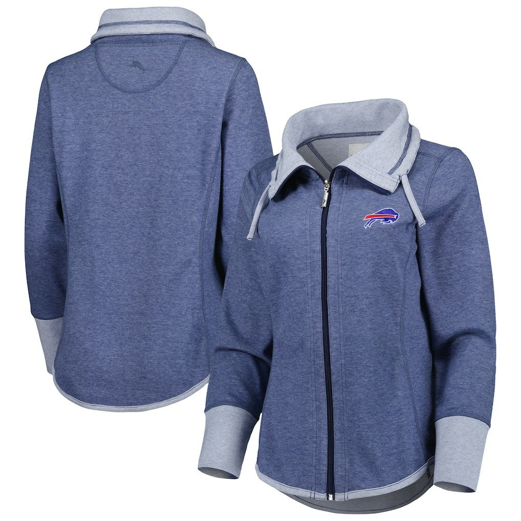 Buffalo Bills Women's Sport Sun Fade Full-Zip Sweatshirt - Heathered Royal cheap