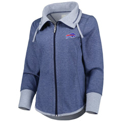 Buffalo Bills Women's Sport Sun Fade Full-Zip Sweatshirt - Heathered Royal cheap