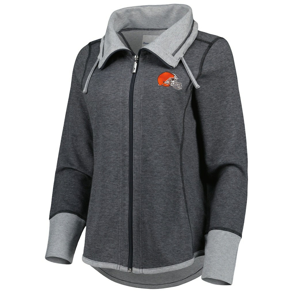 Cleveland Browns Women's Sport Sun Fade Full-Zip Sweatshirt - Heathered Black online
